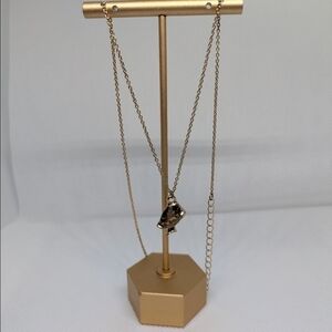 Hot Topic Gold Heart Pendant Necklace